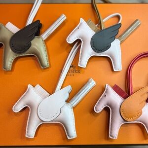 Pink and Brown Horse Pegasus Bag Charm